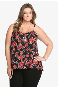 Torrid Floral Hi-Lo Tank Top